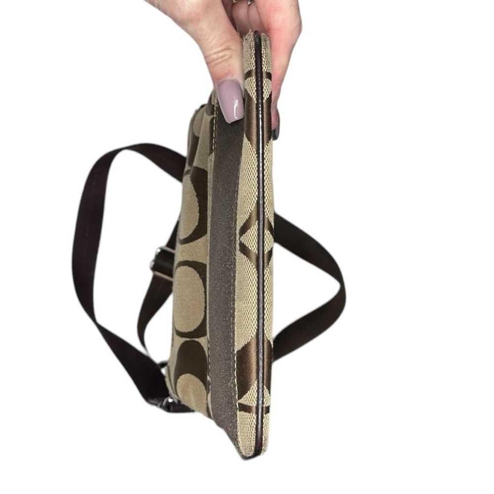Coach Logo C Canvas Crossbody Bag - Picture 6 of 7